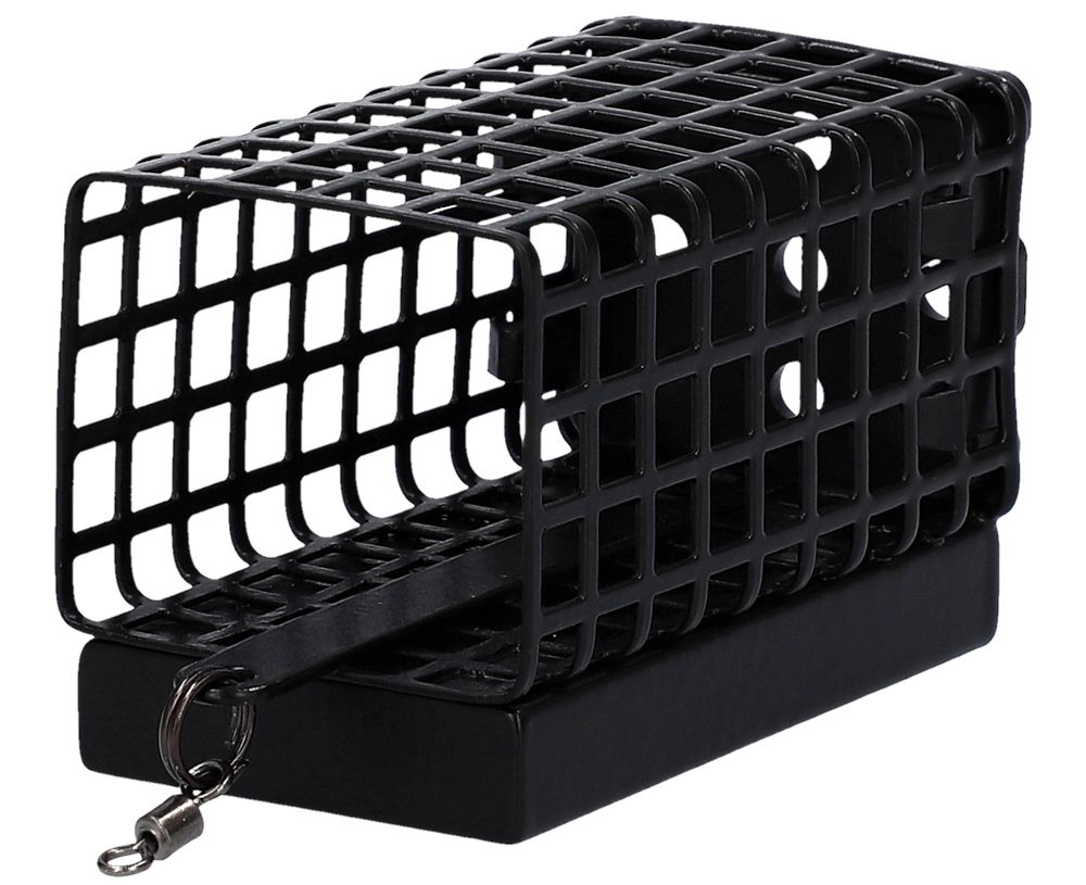 Eckige Futterkörbe aus Metall 120g mit Boden