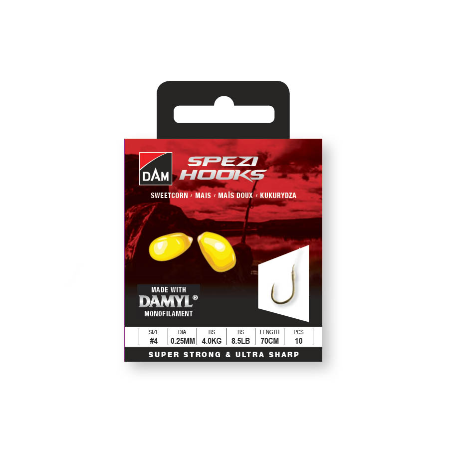 DAM Spezi Sweetcorn Leaders Vorfachhaken