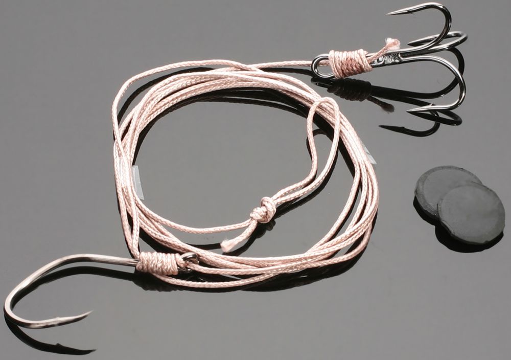 Catfish Rig mit Einzelnhaken 2/0 und Drilling 2/0