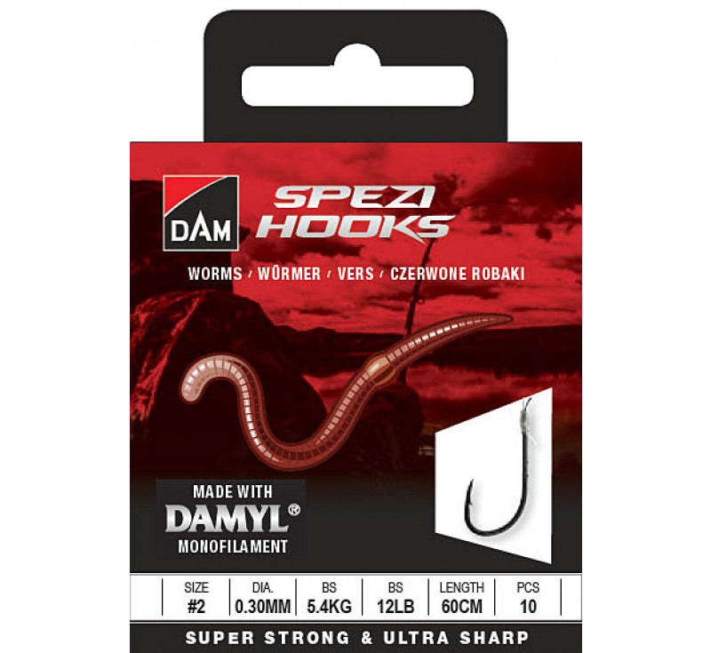 DAM Spezi Worms Leaders Vorfachhaken