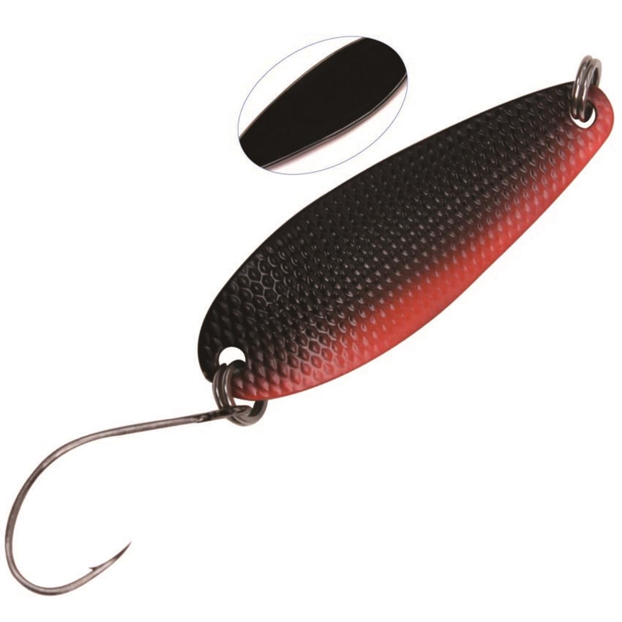 Trout Spoon No.III Einzelhaken 3,8 cm  3,6g schwarz-rot / schwarz