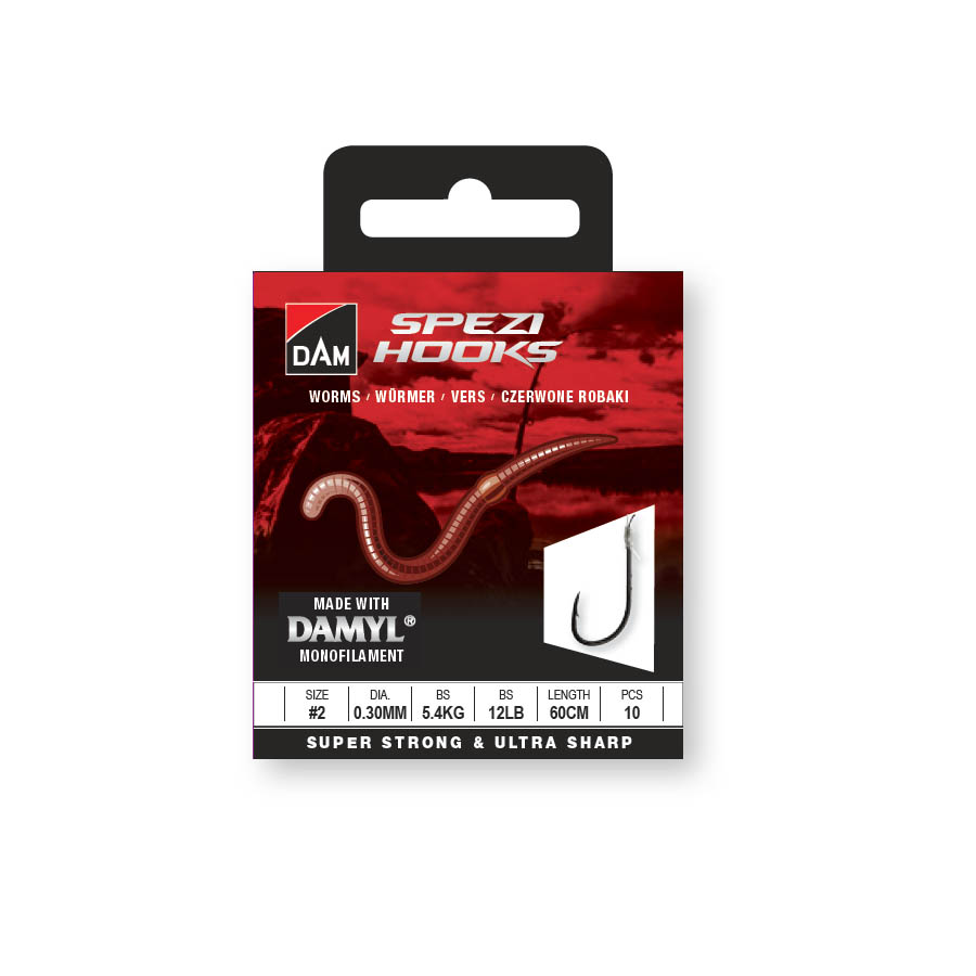 DAM Spezi Worms Leaders Vorfachhaken