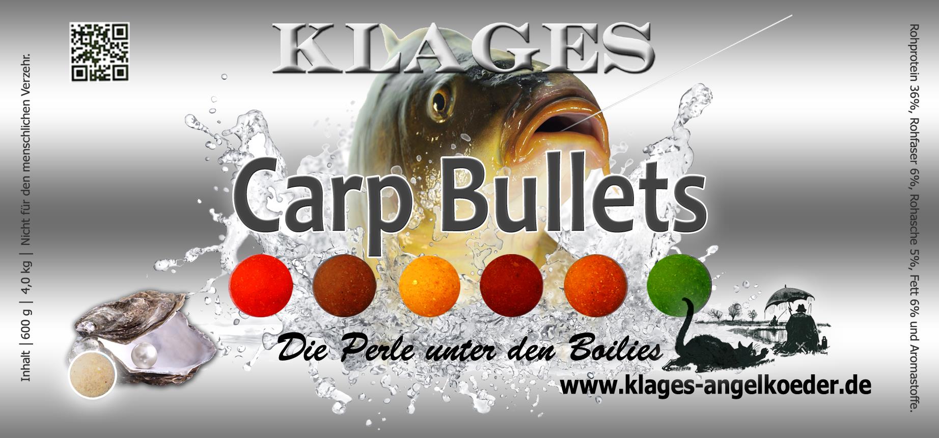 Carp Bullets Boillies 20 mm 600g