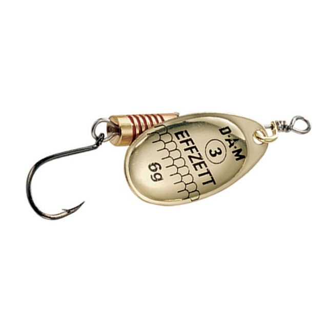 EFFZETT® Spinner mit Einfachhaken NO1 Gold