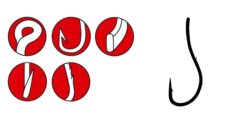 GAMAKATSU Aal Haken LS-3113 Red