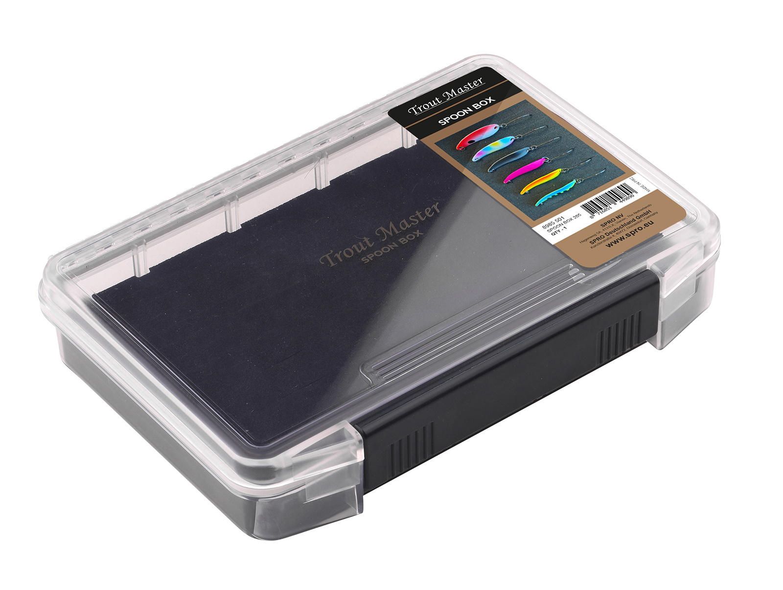 SPRO Trout Master Spoon Box 205 20x15x4,2cm Transparent