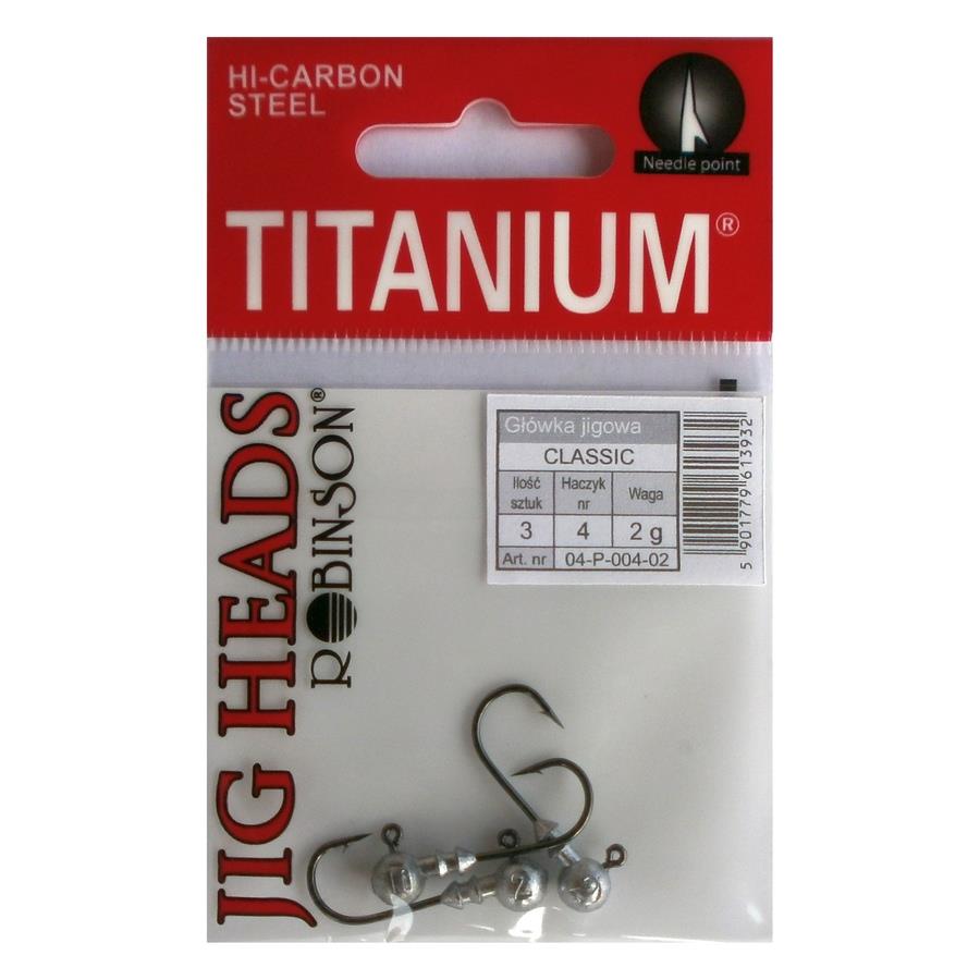 Jigkopf Rund Titanium Gr. 4/0,