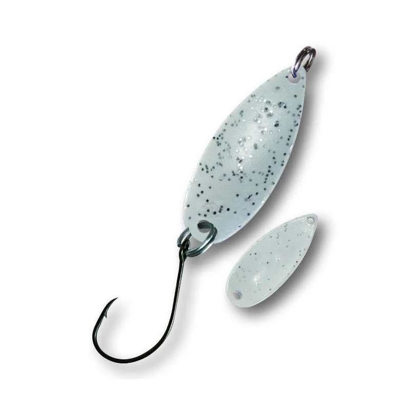 Trout Spoon No.IV Einzelhaken 2,5 cm 1,9g weiss-glitter/weiss-glitter