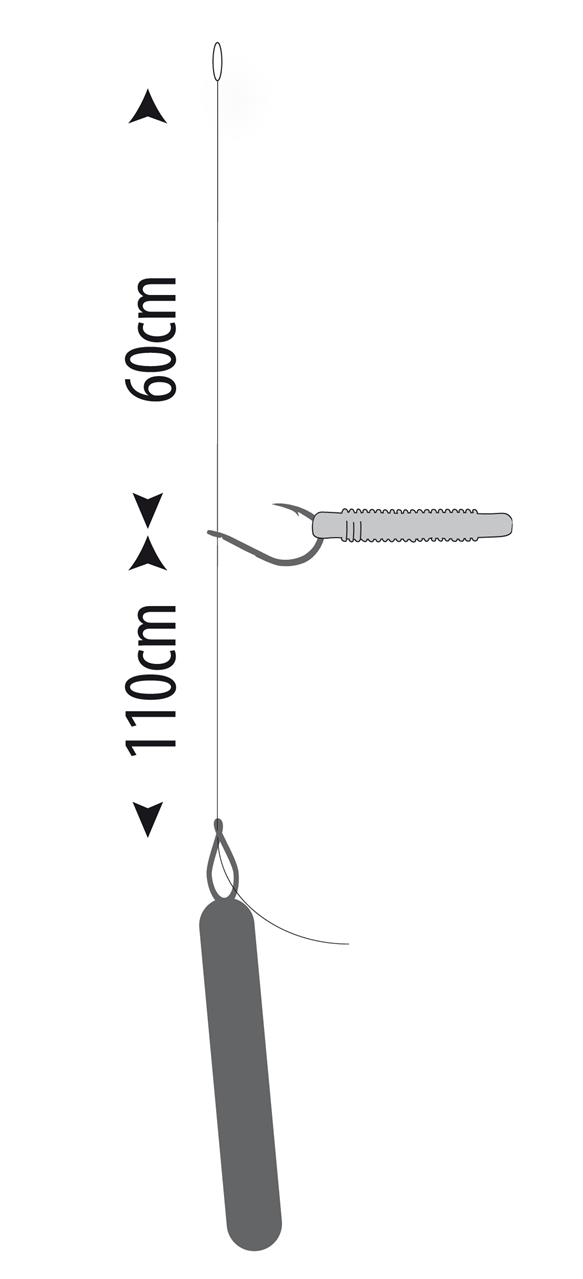 GAMAKATSU Drop Shot Rig 170cm Worm39 Haken