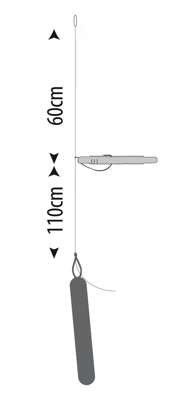 GAMAKATSU Drop Shot Rig 170cm EWG Haken